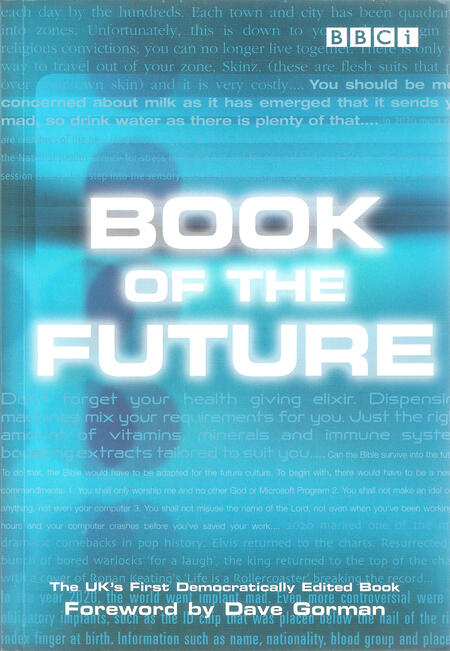 Front cover of Book of the Future published by BBC Books in 2003 including contribution by Matt Cruse.